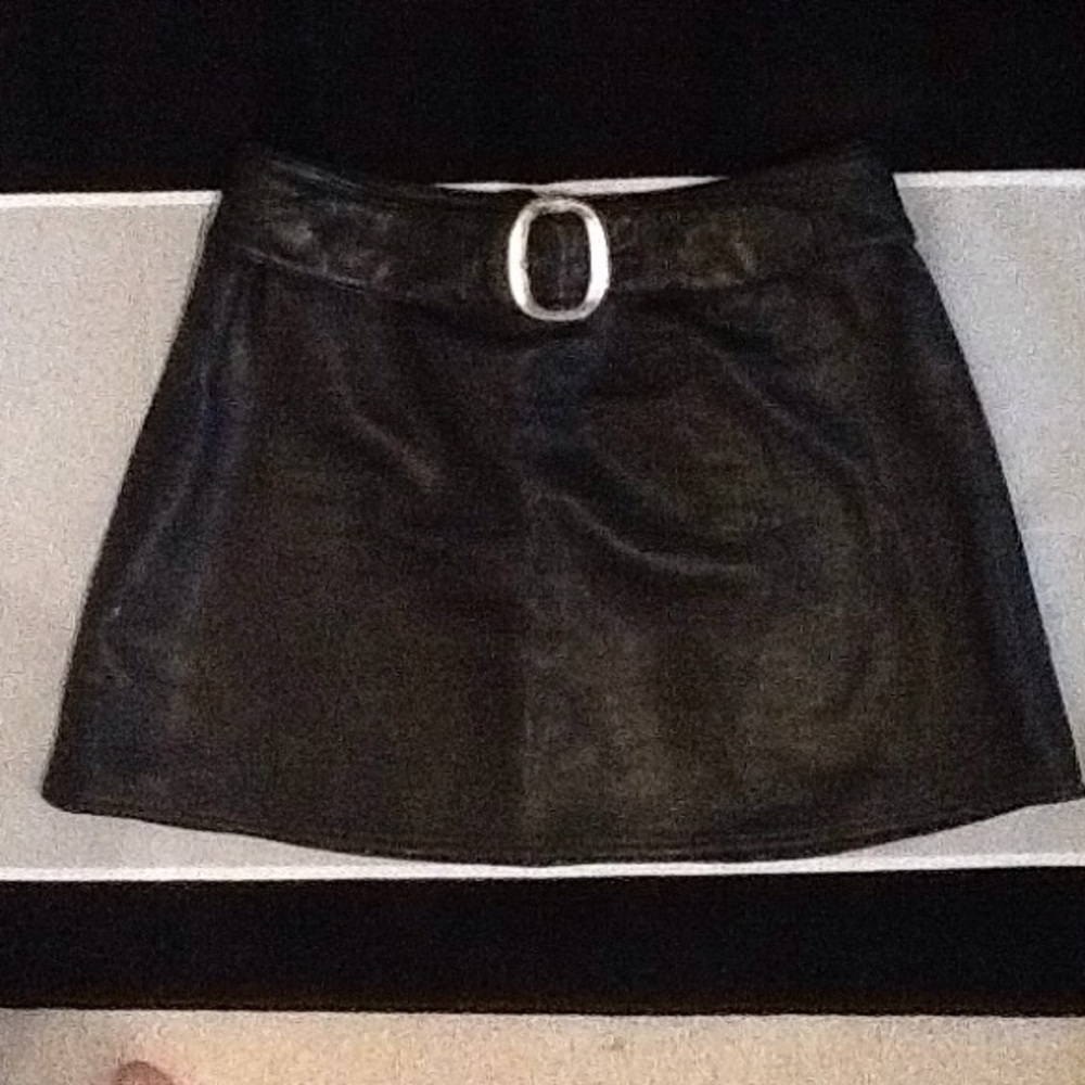 Black Leather Skirt